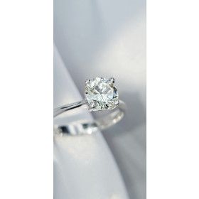 Каблучка із білого золота з діамантом 1,01 ct